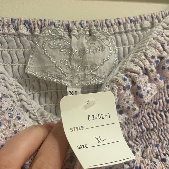 For @gk682 Temptation Positano Linen Garitta Dress Pois Pink XL NWT - Picture 9 of 9